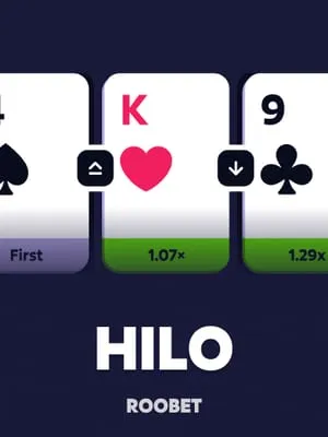 HiLo, a game by Roobet