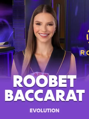 Roobet Baccarat, a game by Evolution
