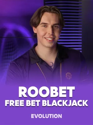 Roobet Free Bet Blackjack, a game by Evolution