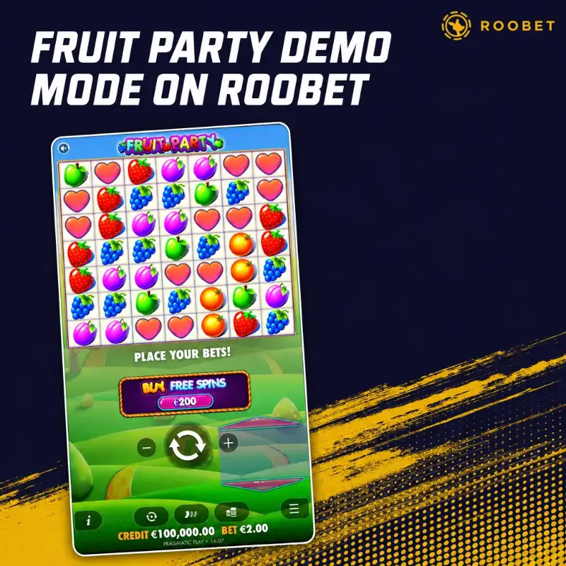 Fruit Party Demo Mode on Roobet, illustration