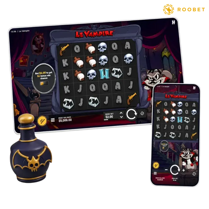 Le Vampire on Roobet, illustration
