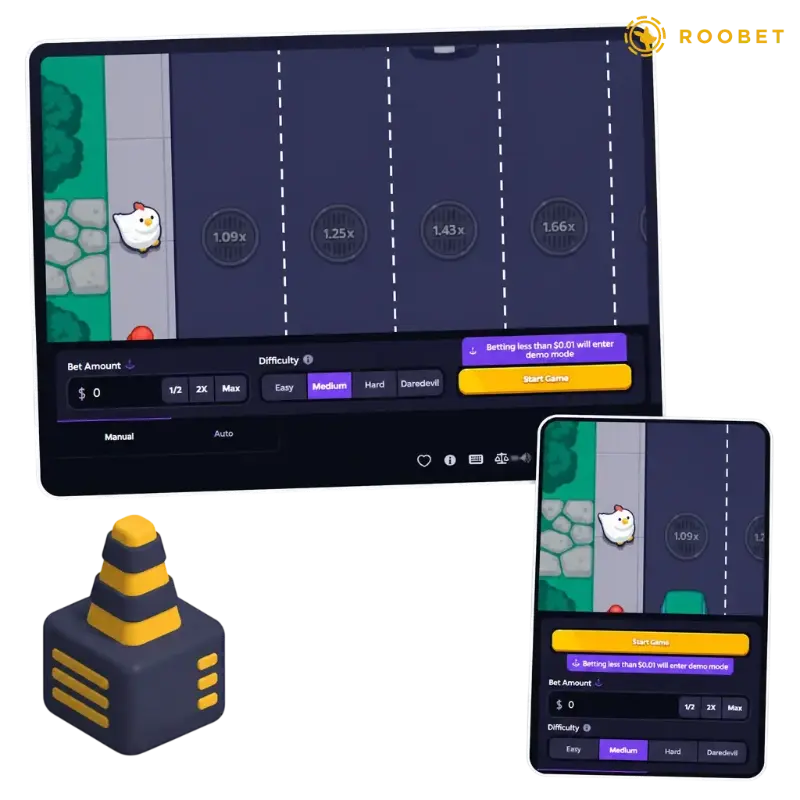 Mission Uncrossable on Roobet, illustration