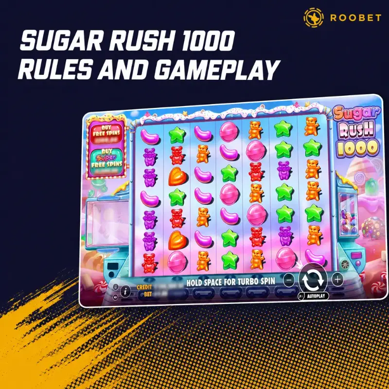 Sugar Rush 1000 Rules and Gameplay on Roobet, illustration