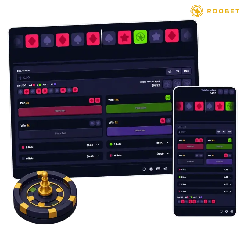 Roulette on Roobet, illustration