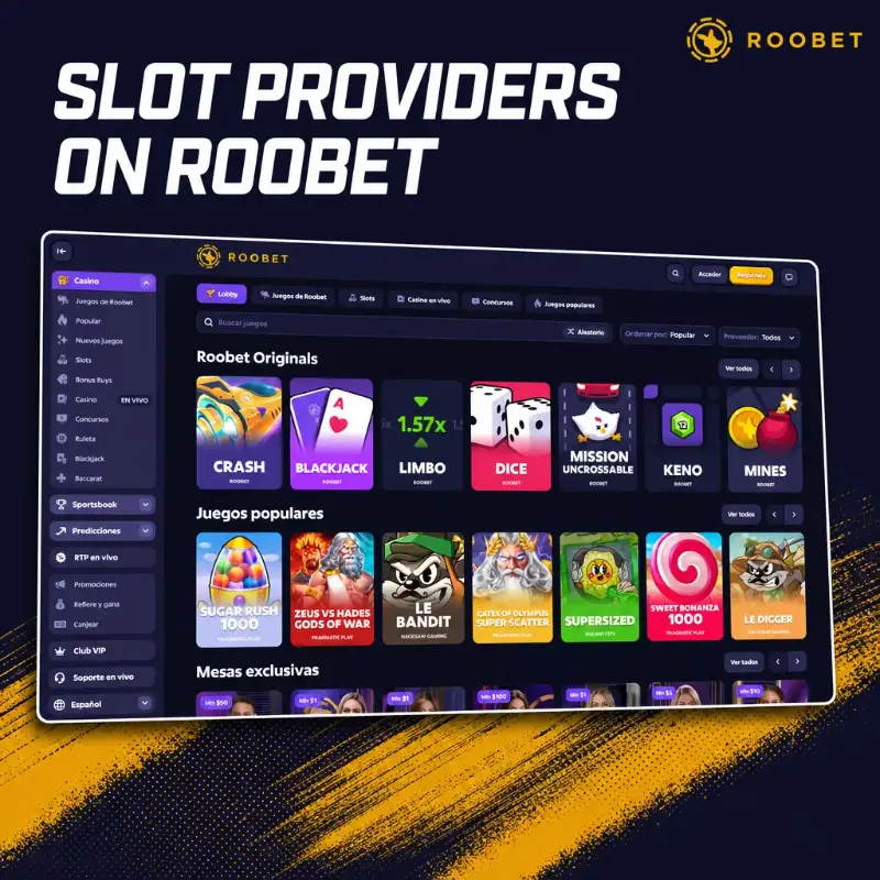Slot Providers on Roobet, illustration