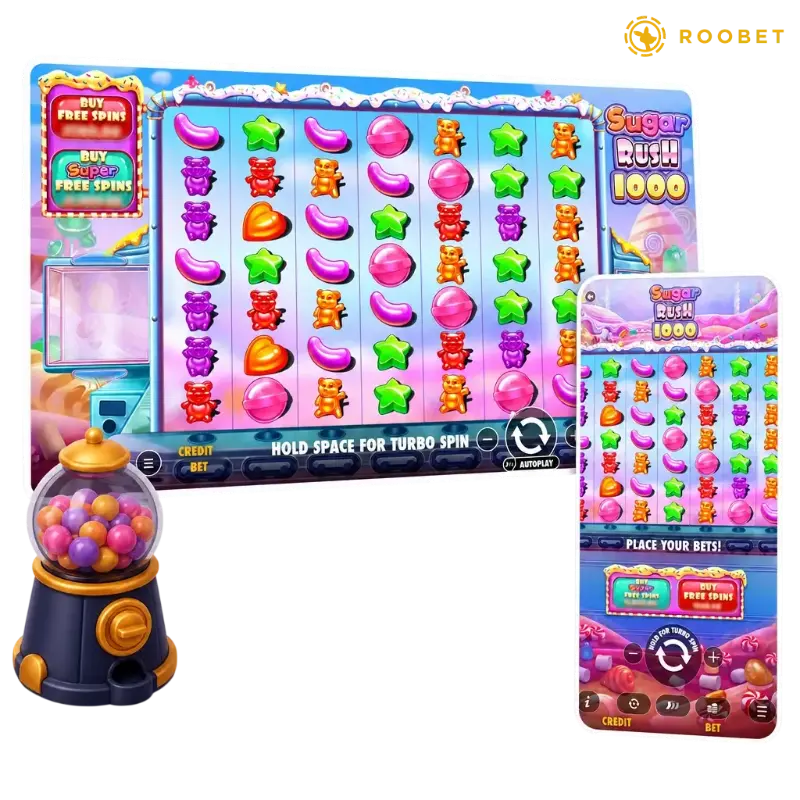 Sugar Rush 1000 on Roobet, illustration