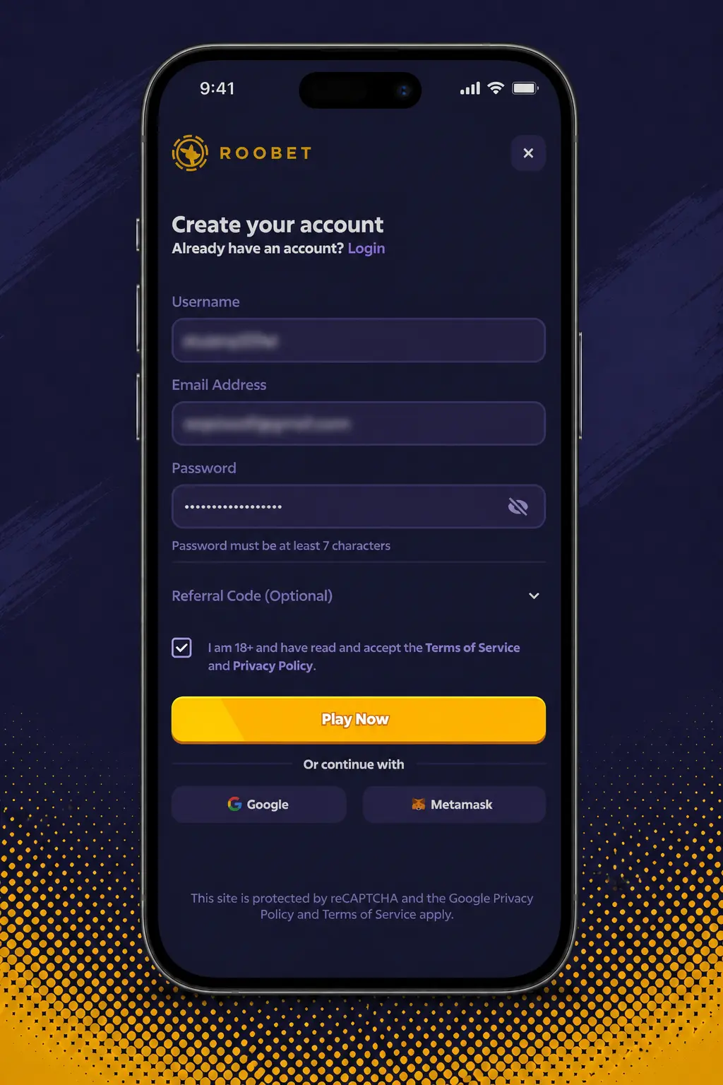 Step-by-step guide showing how to sign up and create a Roobet account online in 2 to 3 minutes.