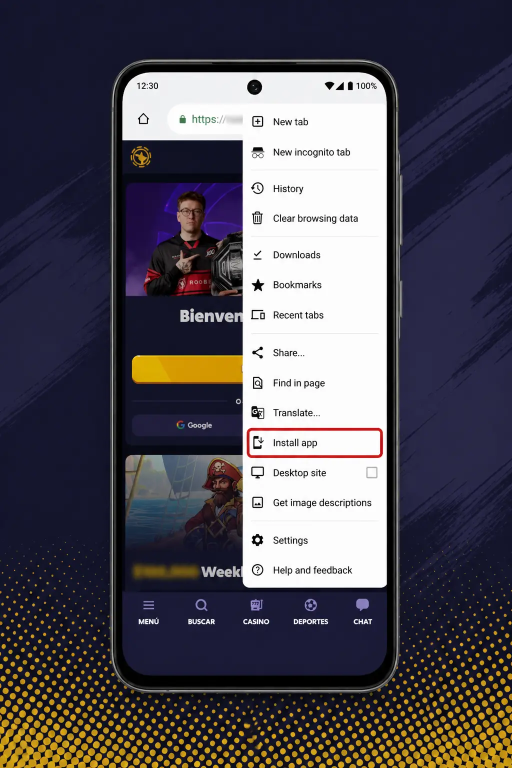 Step-by-step guide showing how to download and install the Roobet APK on an Android device