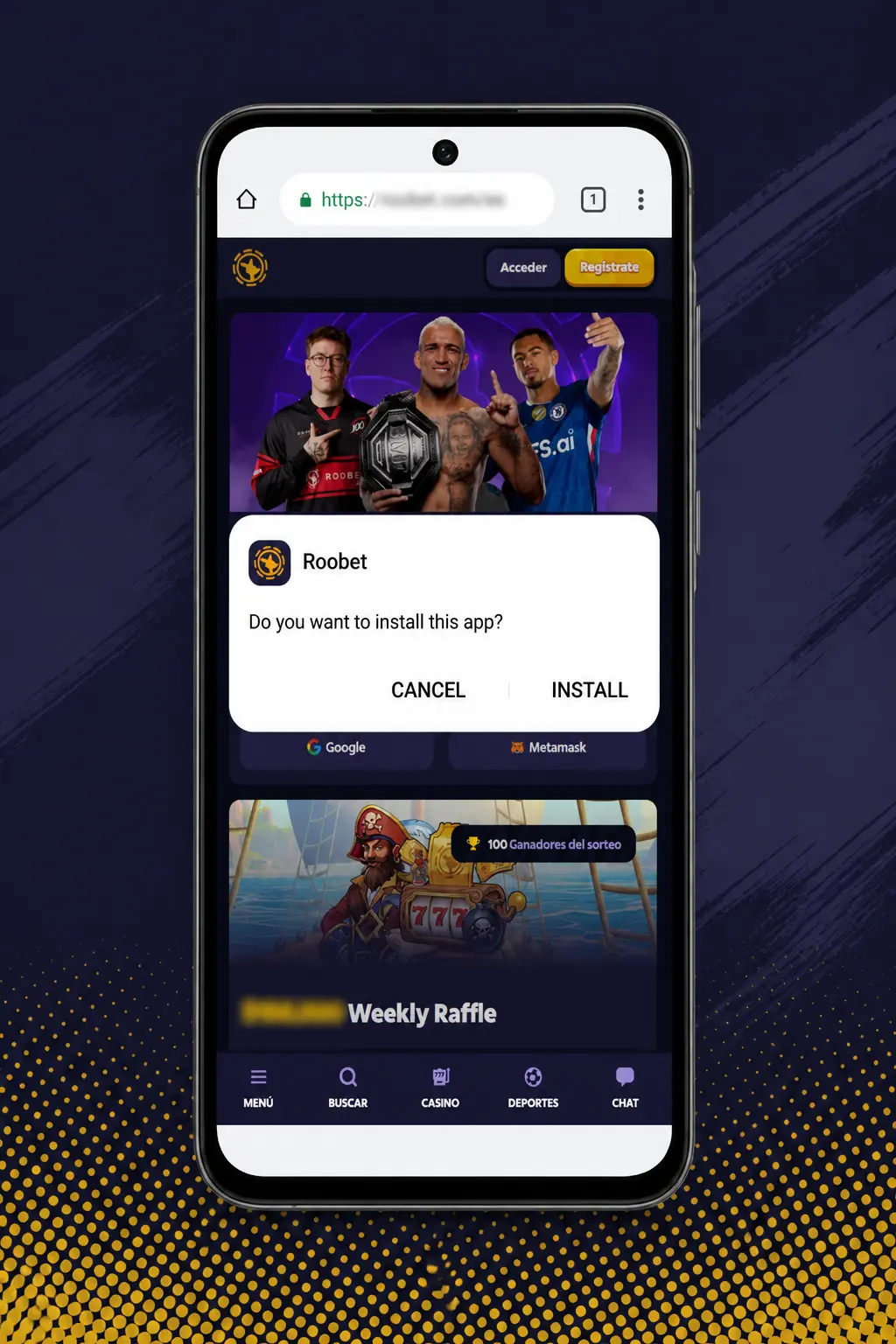 Step-by-step guide showing how to download and install the Roobet APK on an Android device