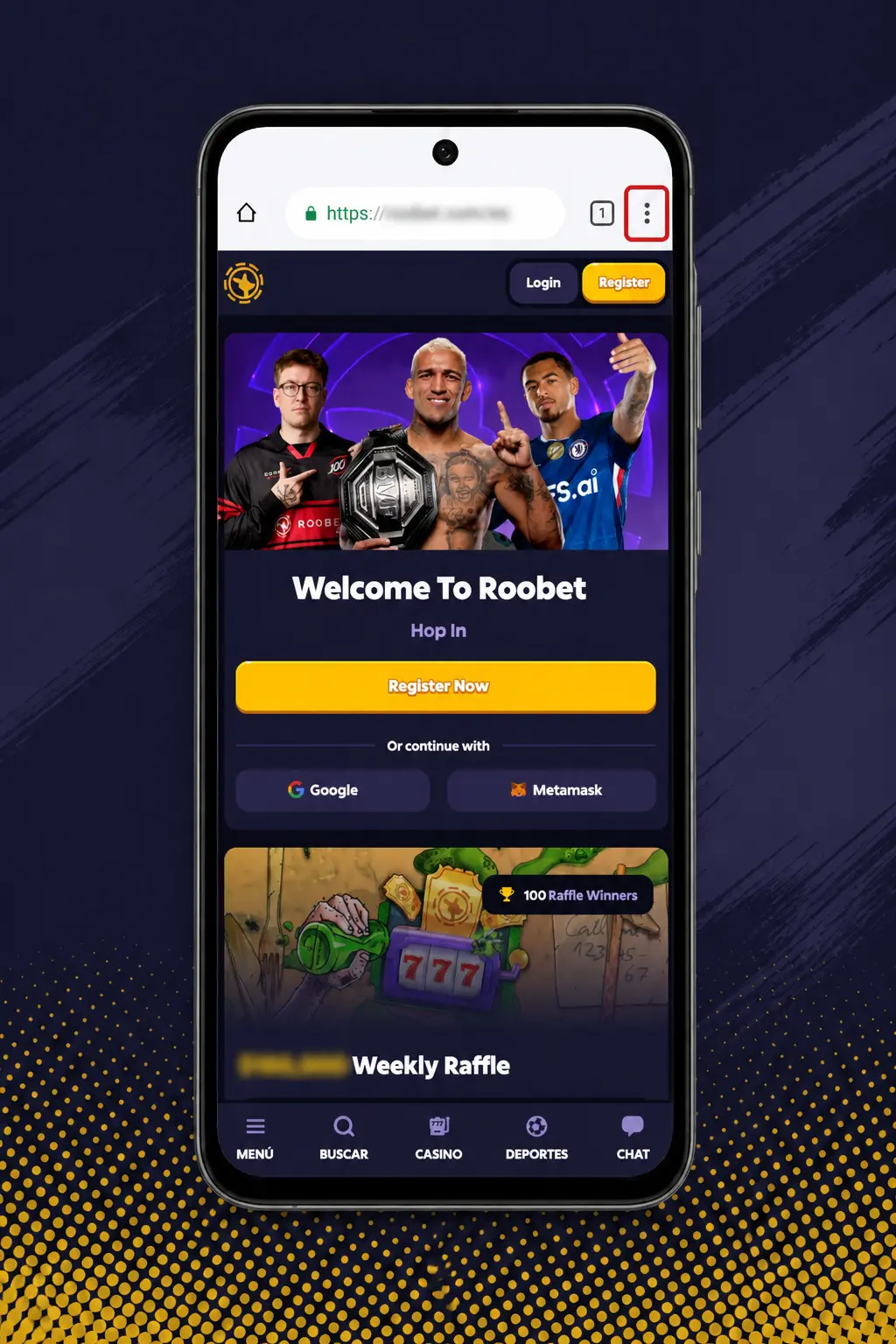 Step-by-step guide showing how to download and install the Roobet APK on an Android device