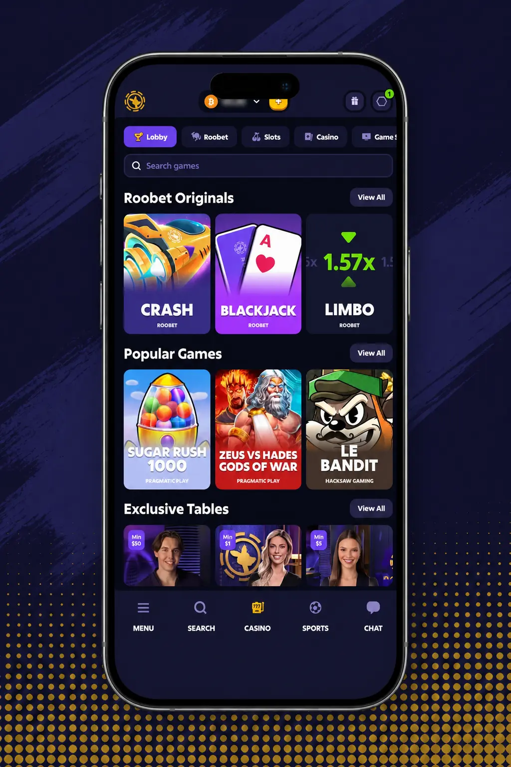 Step-by-step guide to joining a live dealer table on Roobet, from login to confirming a bet before time runs out