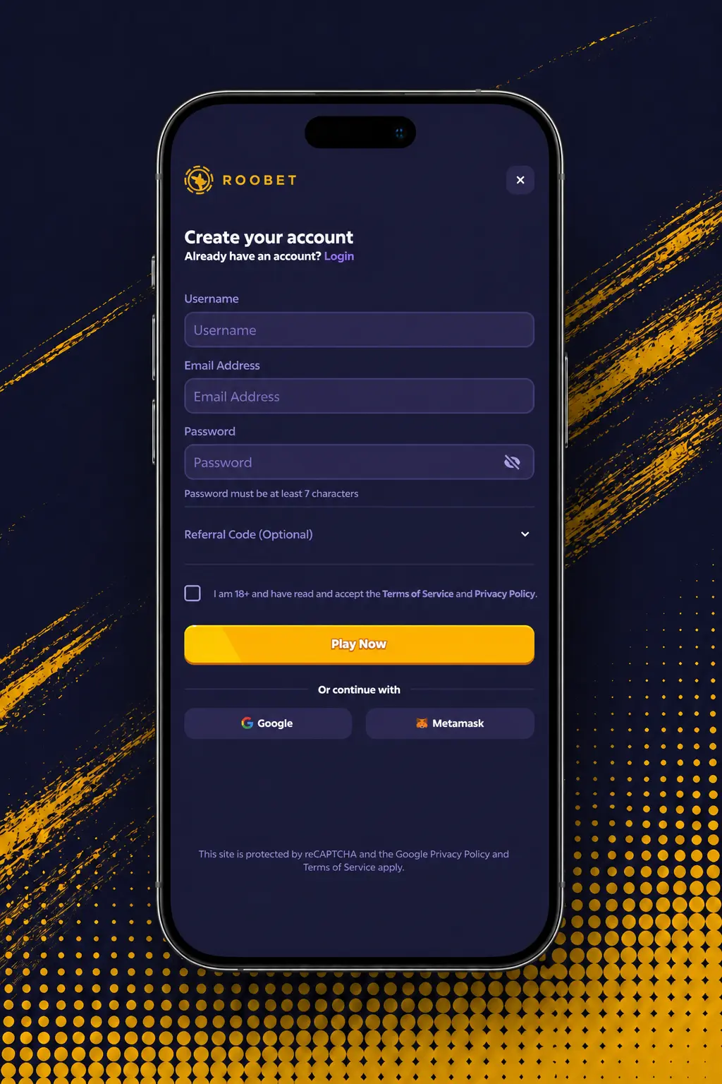 Step-by-step guide showing how to register, deposit funds, and play Mines on Roobet