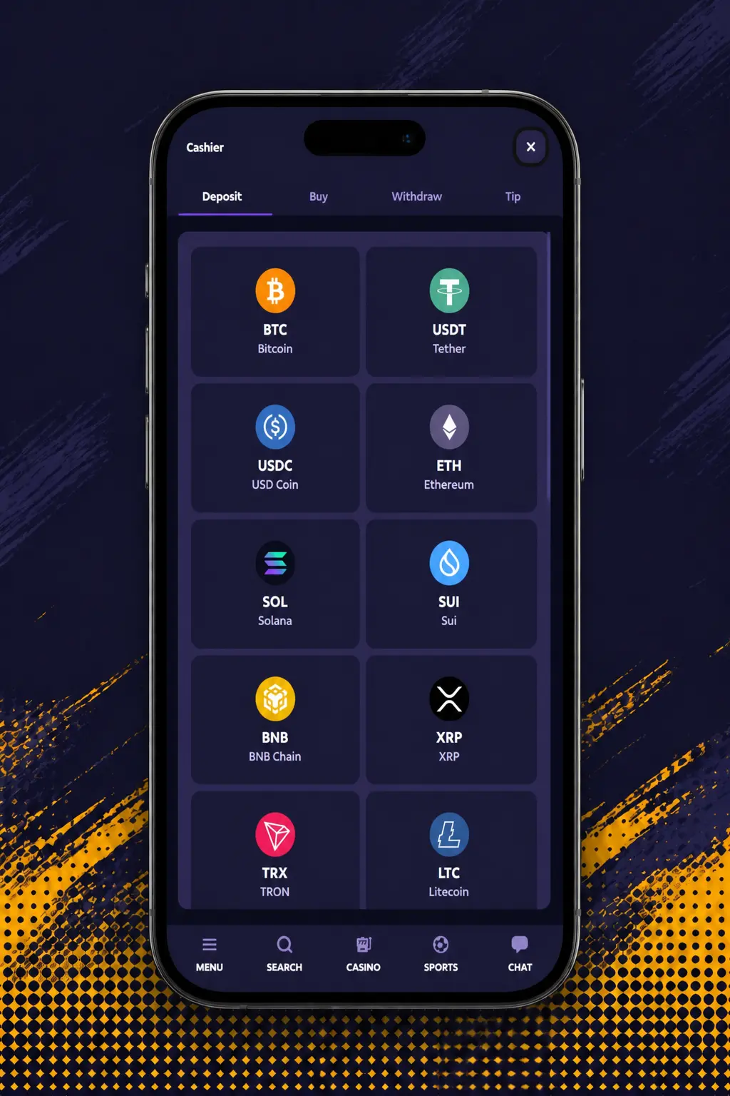 Step-by-step guide showing how to register, deposit crypto, find, and bet on Roobet Crash in the Roobet casino lobby.