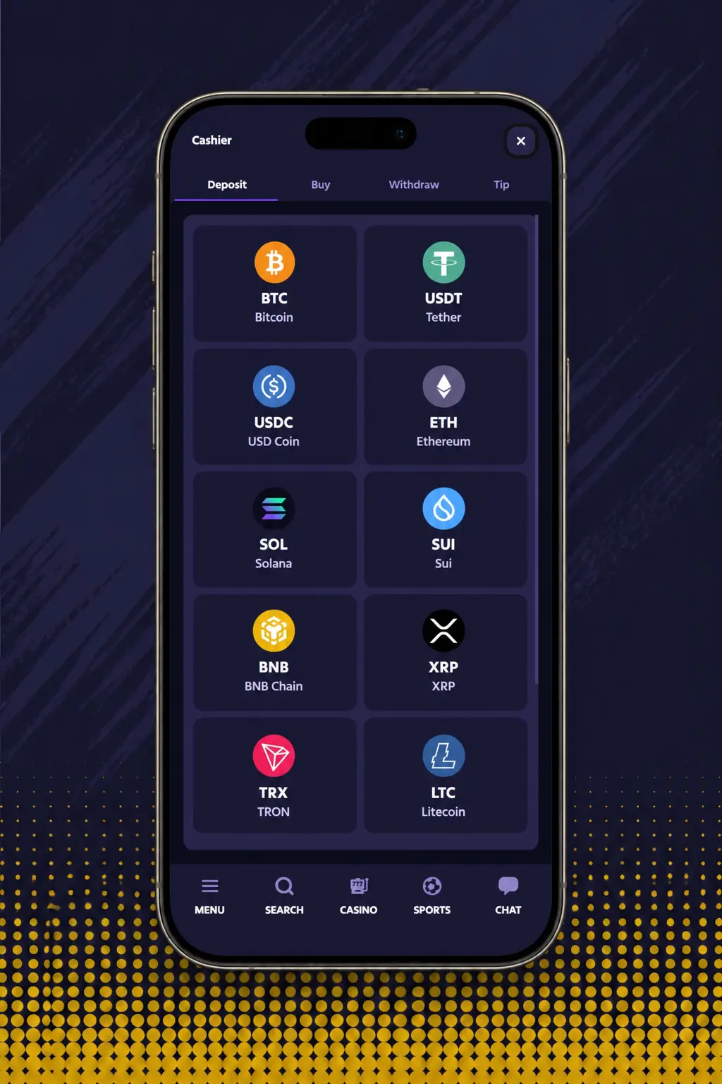 Step-by-step guide showing how to register, deposit, and play Roobet Dice online with bet and win chance settings.