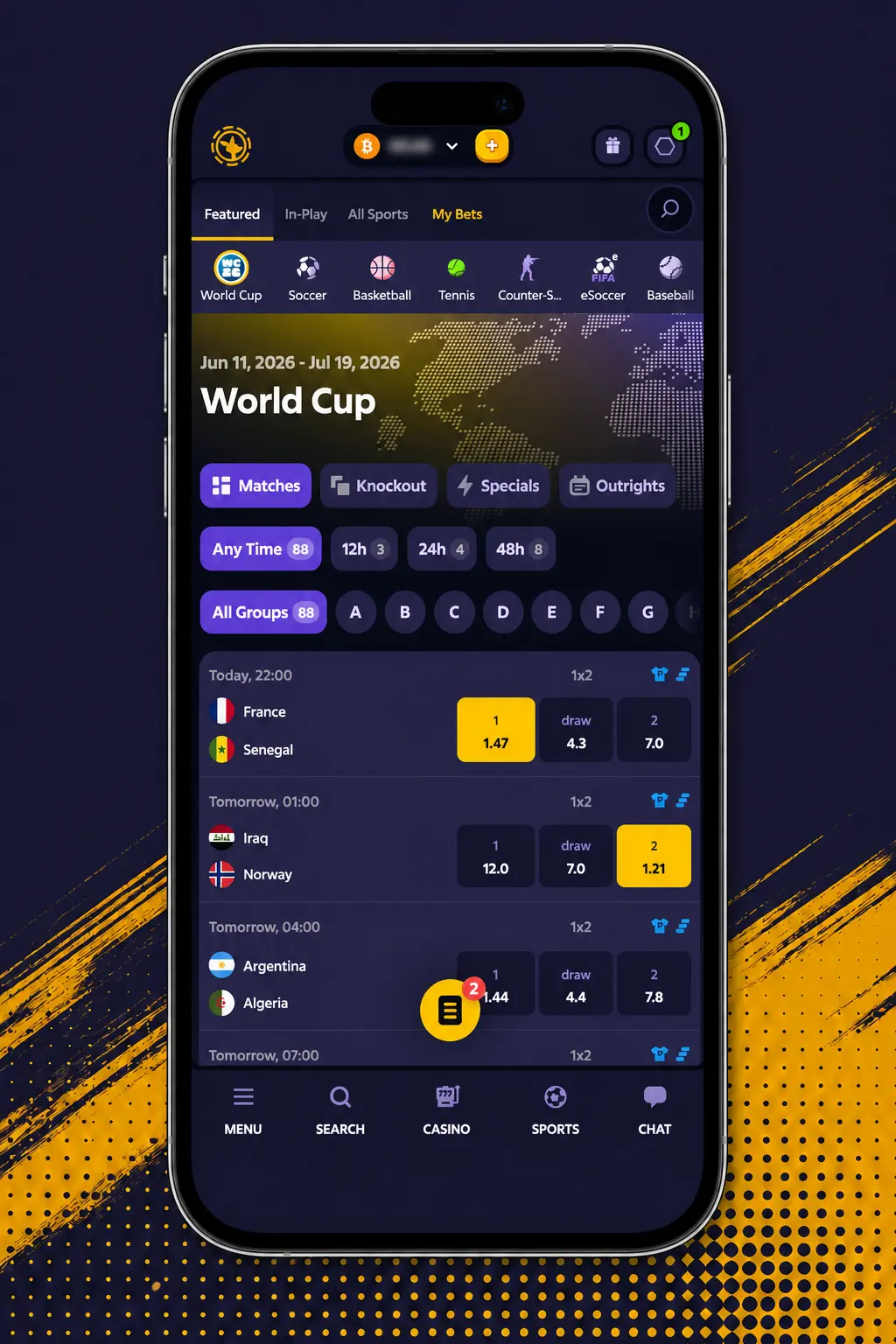 Step-by-step guide to placing a sports bet on Roobet's Sportsbook, from selecting a match to submitting the wager slip.
