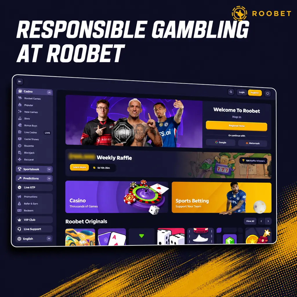 Roobet responsible gambling tools: deposit and loss limits, reality checks, cool-off, and self-exclusion options