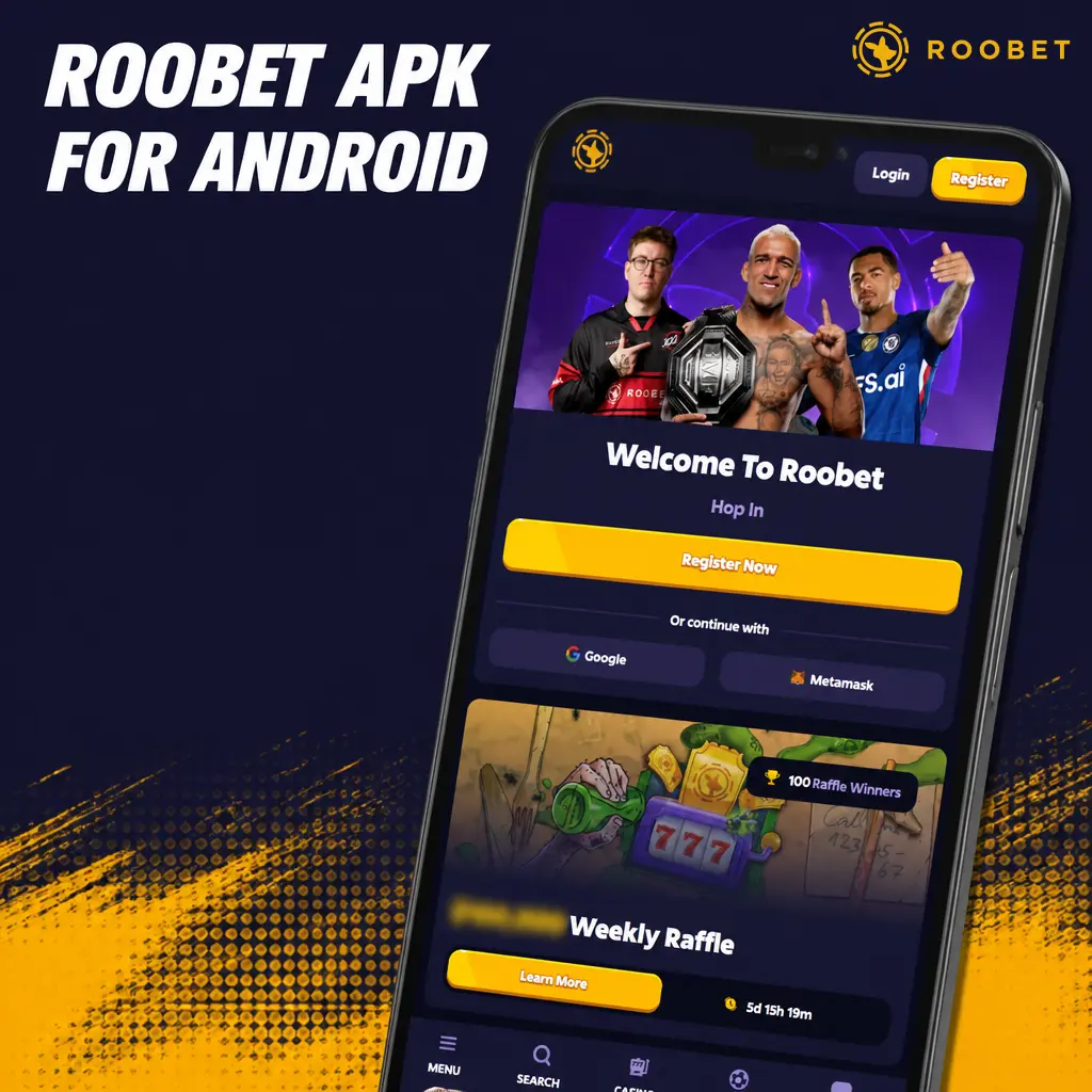 Roobet APK logo for Android download page, official gambling app icon outside Google Play Store