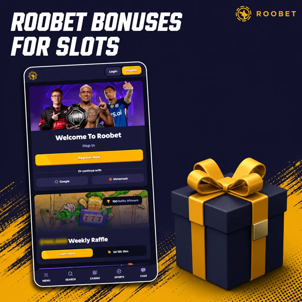 Roobet slots bonus: 100% match up to $500, 50 free spins on Chaos Crew 2, plus Rumble leaderboard and weekly rakeback rewards.
