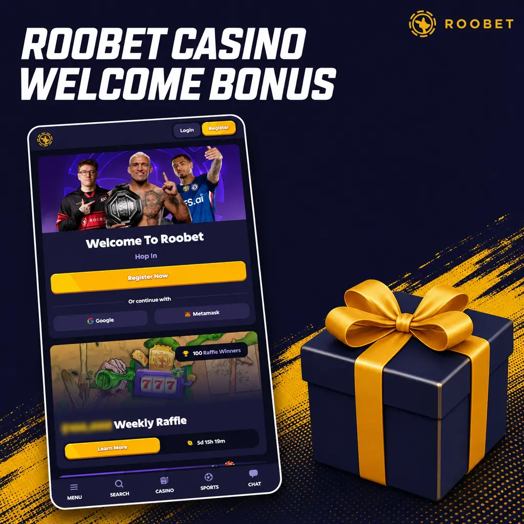 Roobet Casino welcome bonus: 100% match up to 10,000 INR plus 50 free spins on Dog House Megaways