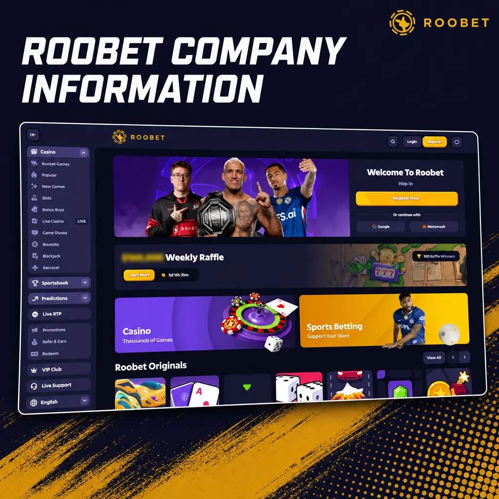 Roobet N.V. company information: operator, Curaçao license details, and 2019 launch year