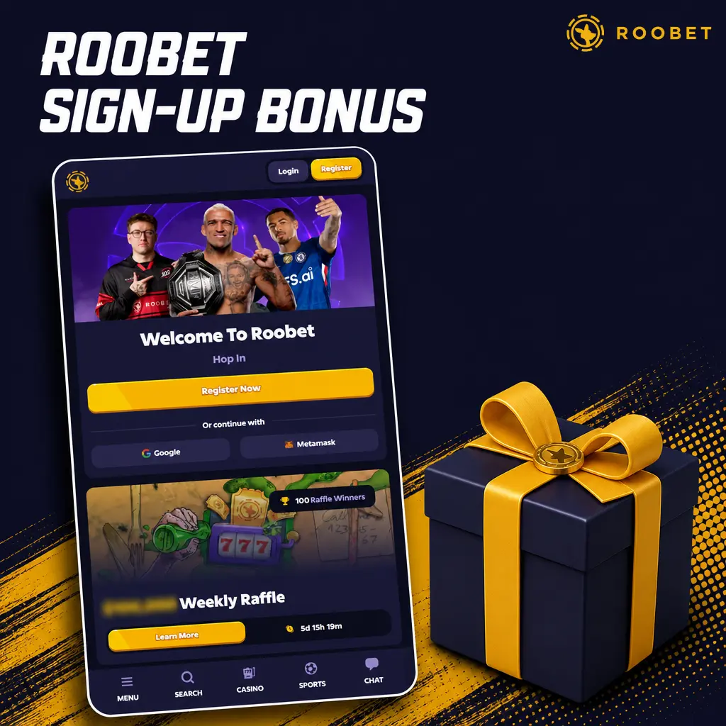Roobet sign-up bonus: 100% deposit match up to 500 USDT for new accounts registered in 2026