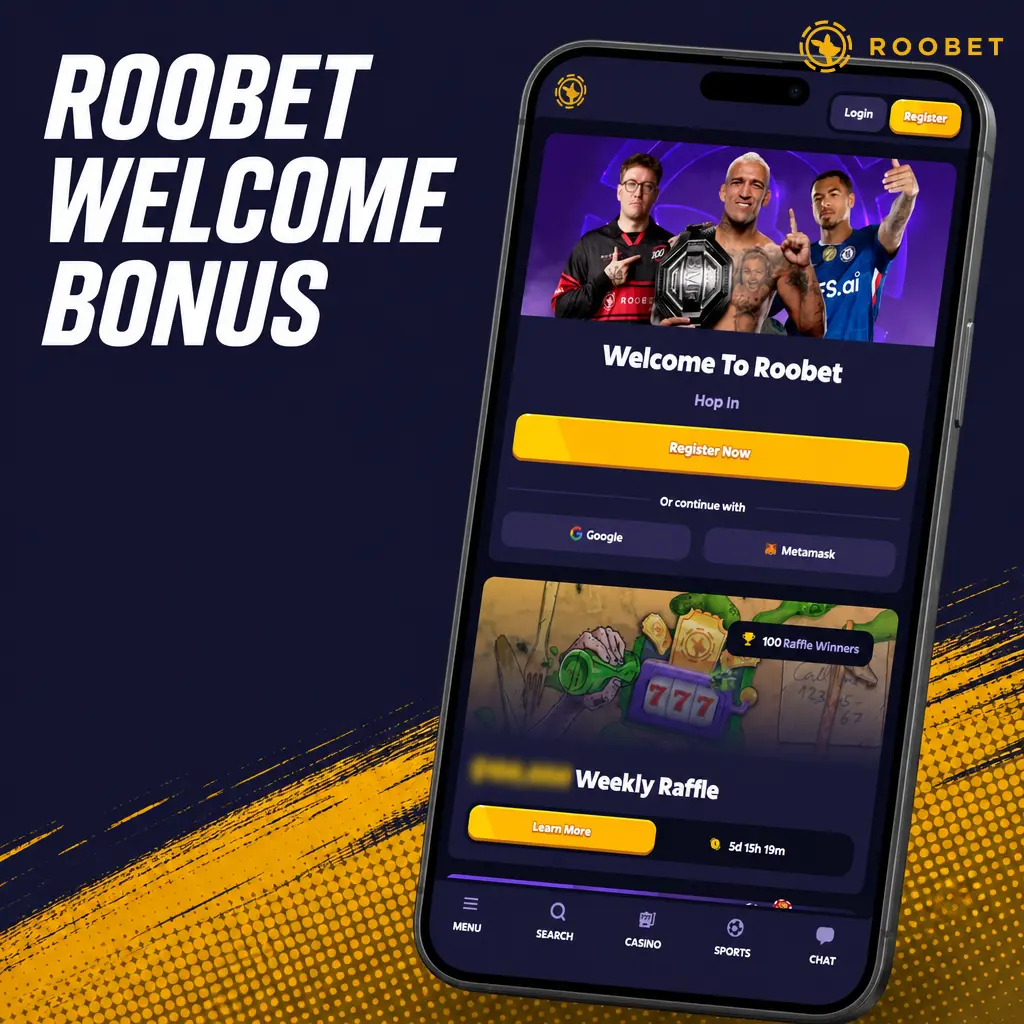 Roobet welcome bonus: 100% match up to USD 500 on first deposit, 30x wagering, min deposit USD 20