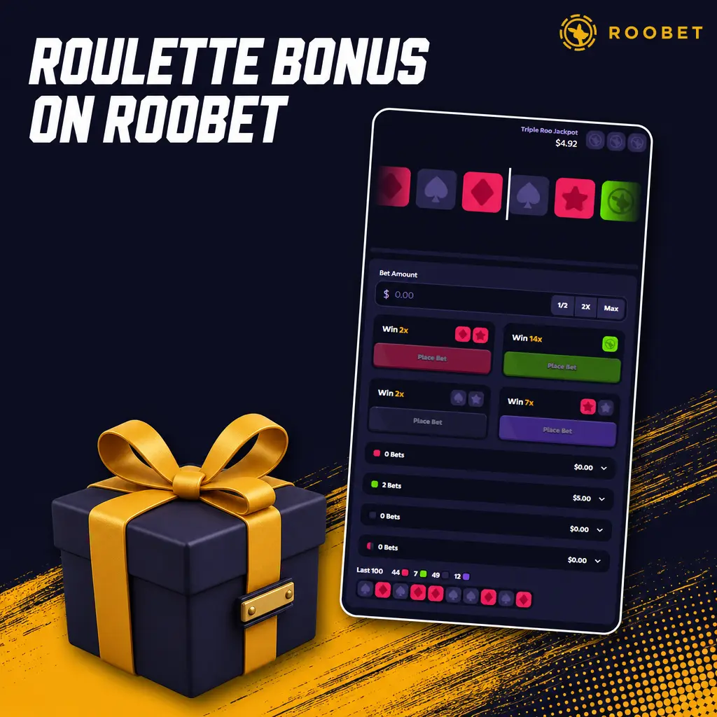 Roobet Roulette welcome bonus up to $500, 35x wagering, 10% game contribution, no RTP change