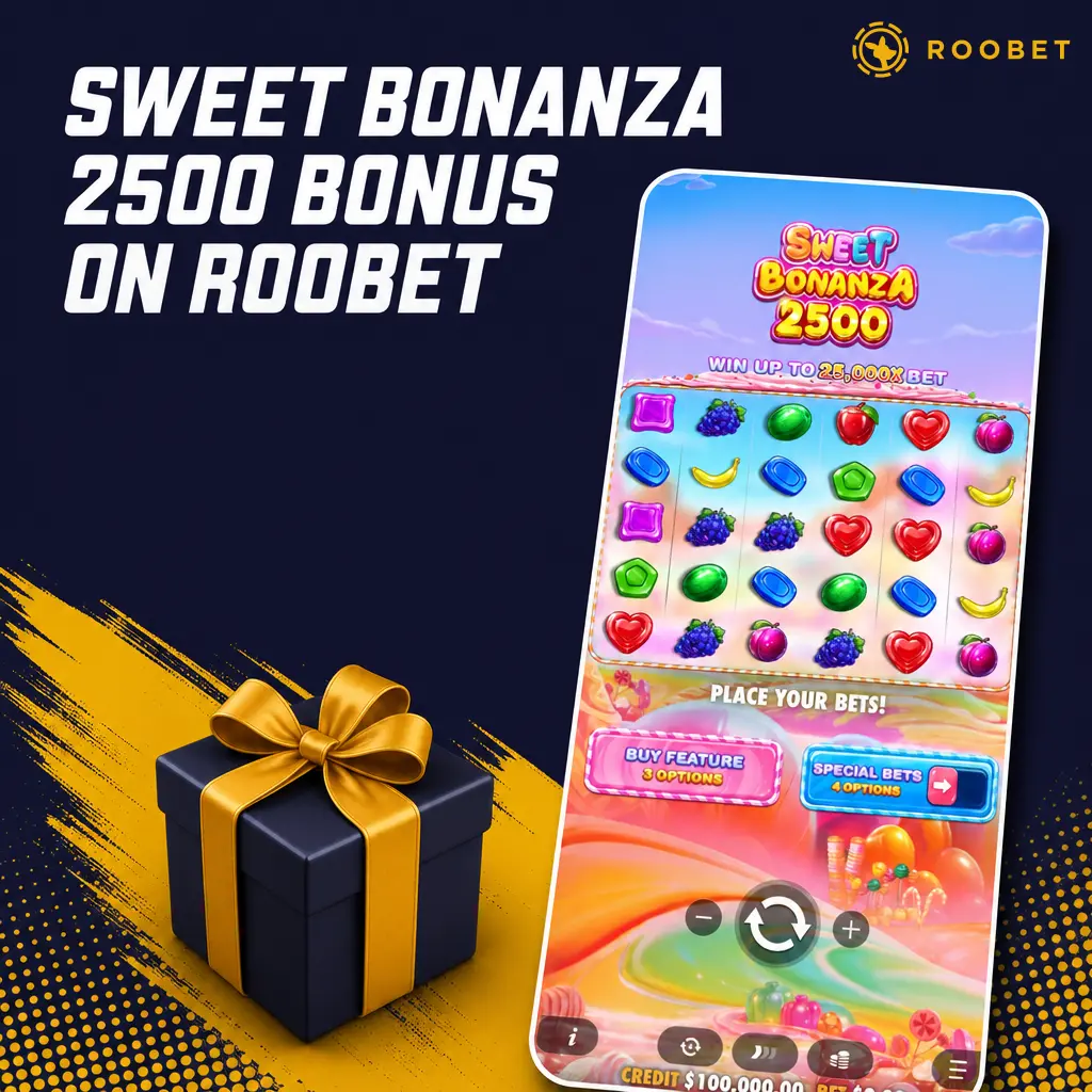 Sweet Bonanza 2500 slot wagers on Roobet earning rakeback through the Rooster VIP tier system